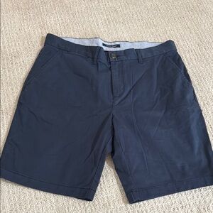 Tommy Hilfiger Blue Flat Front Shorts Tailored Design